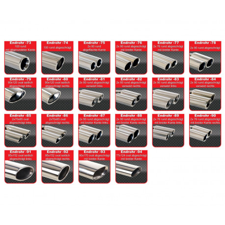 Sisteme de evacuare Friedrich Motorsport 76mm Tobă de eșapament sport- Duplex BMW 3er GT F34 - Cu certificat ECE (971368GMD-X3-X) | race-shop.ro