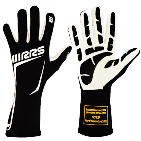 Mănuși Mănuși de curse cu omologare FIA RRS GRIP 3 (cusături interioare), negru | race-shop.ro