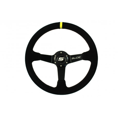 Volane sport Volan sport cu 3 spițe SLIDE 3, 350mm, piele întoarsă, adâncime 90mm | race-shop.ro