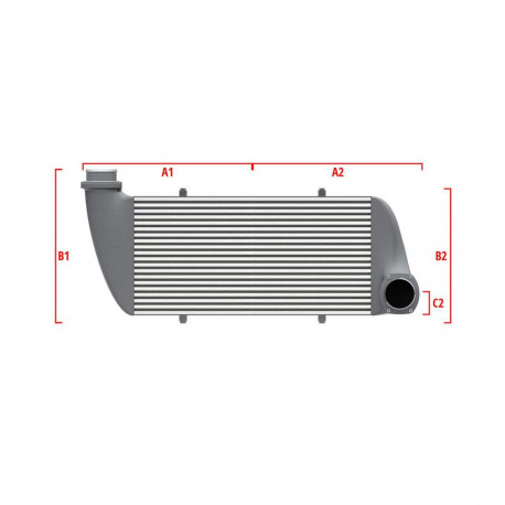 Personalizate Intercooler personalizat Wagner Performance 500mm x 205mm x 80mm | race-shop.ro