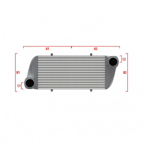 Personalizate Intercooler personalizat Wagner Competition 650mm x 400mm x 100mm | race-shop.ro
