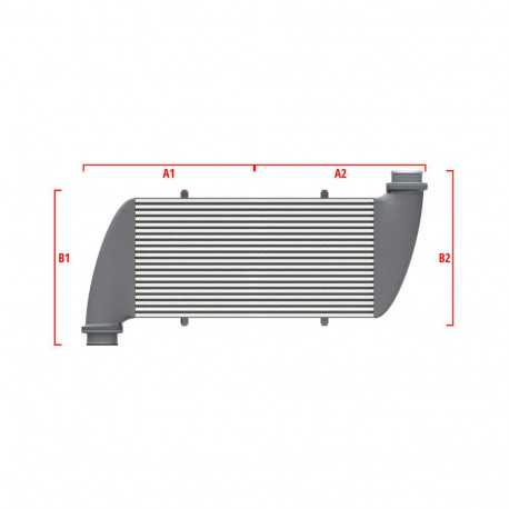 Personalizate Intercooler personalizat Wagner Performance 500mm x 205mm x 80mm | race-shop.ro