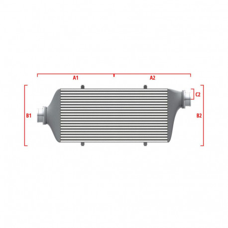 Personalizate Intercooler personalizat Wagner Performance 650mm x 400mm x 100mm | race-shop.ro