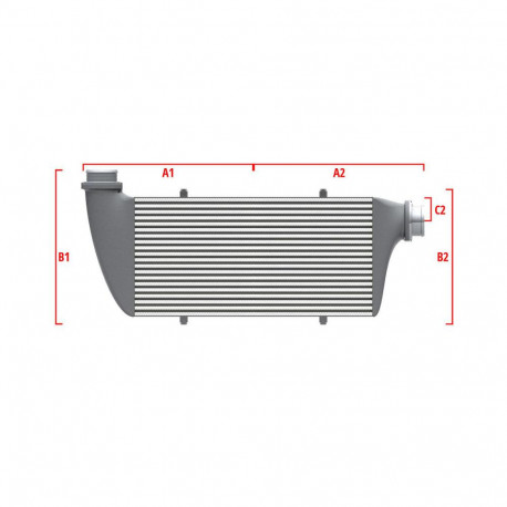 Personalizate Intercooler personalizat Wagner Performance 600mm x 205mm x 80mm | race-shop.ro