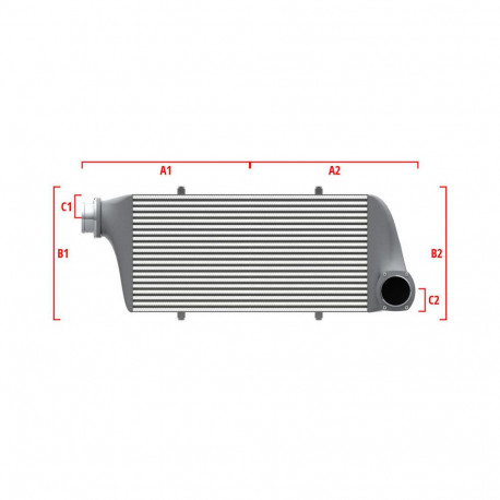 Personalizate Intercooler personalizat Wagner Performance 650mm x 400mm x 100mm | race-shop.ro