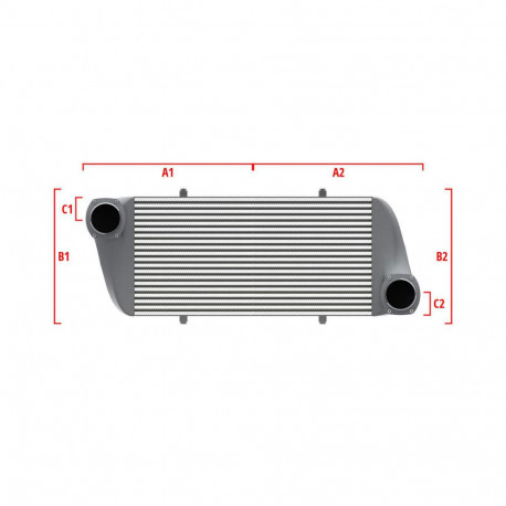 Personalizate Intercooler personalizat Wagner Competition 600mm x 300mm x 90mm | race-shop.ro