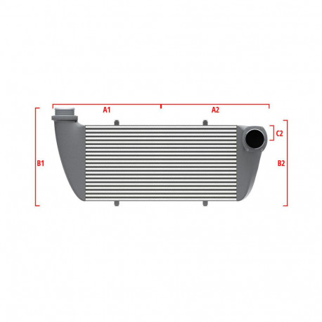 Personalizate Intercooler personalizat Wagner Performance 550mm x 400mm x 100mm | race-shop.ro