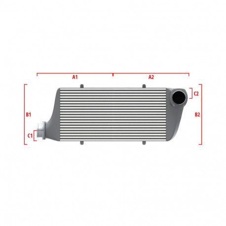 Personalizate Intercooler personalizat Wagner Competition 500mm x 300mm x 90mm | race-shop.ro