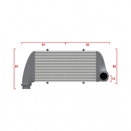 Personalizate Intercooler personalizat Wagner Competition 650mm x 400mm x 100mm | race-shop.ro