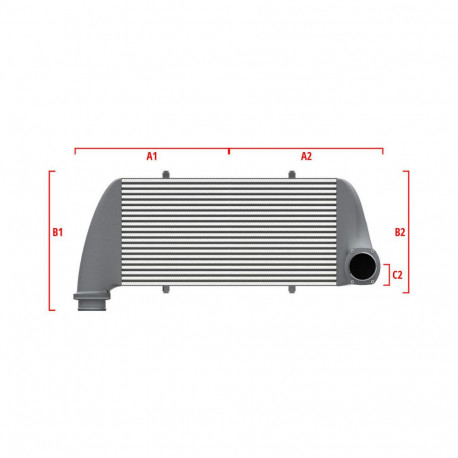 Personalizate Intercooler personalizat Wagner Performance 650mm x 400mm x 100mm | race-shop.ro