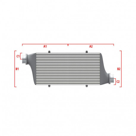 Personalizate Intercooler personalizat Wagner Competition 500mm x 205mm x 80mm | race-shop.ro