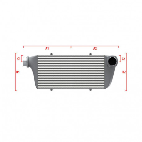 Personalizate Intercooler personalizat Wagner Performance 500mm x 205mm x 80mm | race-shop.ro