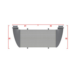 Intercooler personalizat Wagner Competition 600mm x 205mm x 80mm
