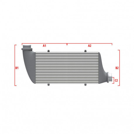 Personalizate Intercooler personalizat Wagner Competition 600mm x 205mm x 80mm | race-shop.ro