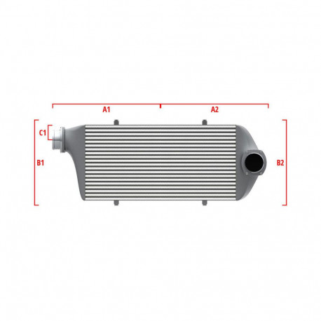 Personalizate Intercooler personalizat Wagner Performance 500mm x 300mm x 90mm | race-shop.ro