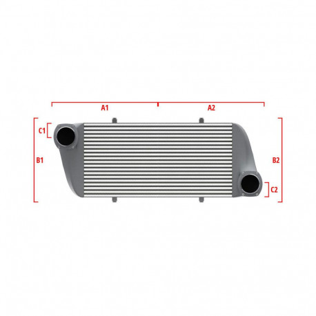 Personalizate Intercooler personalizat Wagner Competition 650mm x 400mm x 100mm | race-shop.ro