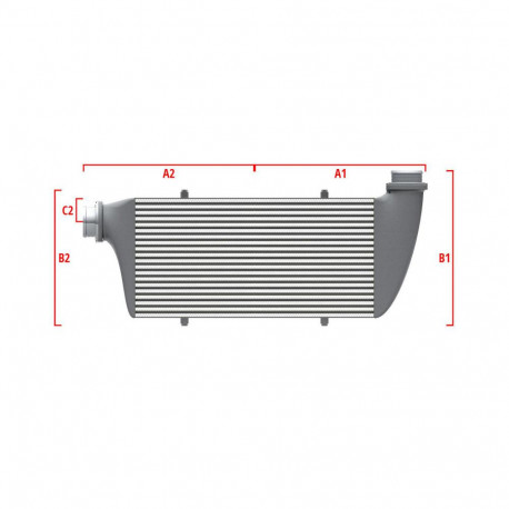 Personalizate Intercooler personalizat Wagner Competition 550mm x 400mm x 100mm | race-shop.ro