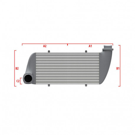 Personalizate Intercooler personalizat Wagner Performance 650mm x 400mm x 100mm | race-shop.ro