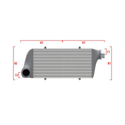 Intercooler personalizat Wagner Competition 600mm x 205mm x 80mm