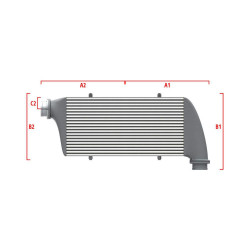 Intercooler personalizat Wagner Competition 700mm x 205mm x 80mm