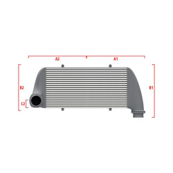 Intercooler personalizat Wagner Performance 700mm x 205mm x 80mm