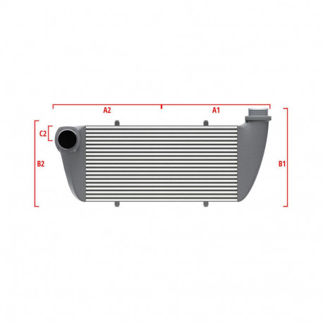 Personalizate Intercooler personalizat Wagner Competition 700mm x 205mm x 80mm | race-shop.ro