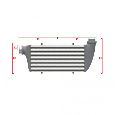 Personalizate Intercooler personalizat Wagner Competition 700mm x 205mm x 80mm | race-shop.ro