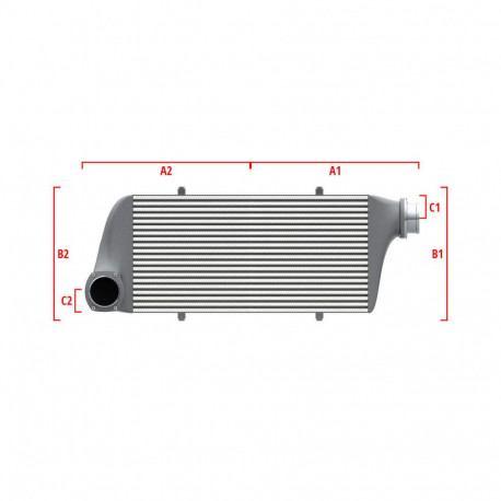 Personalizate Intercooler personalizat Wagner Performance 500mm x 300mm x 90mm | race-shop.ro