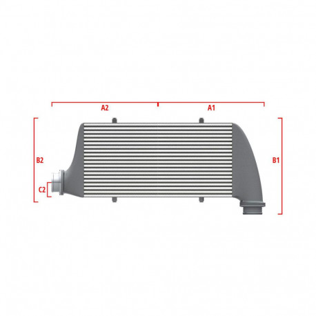 Personalizate Intercooler personalizat Wagner Performance 500mm x 400mm x 100mm | race-shop.ro