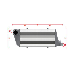 Intercooler personalizat Wagner Performance 500mm x 205mm x 80mm