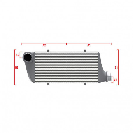 Personalizate Intercooler personalizat Wagner Performance 500mm x 205mm x 80mm | race-shop.ro
