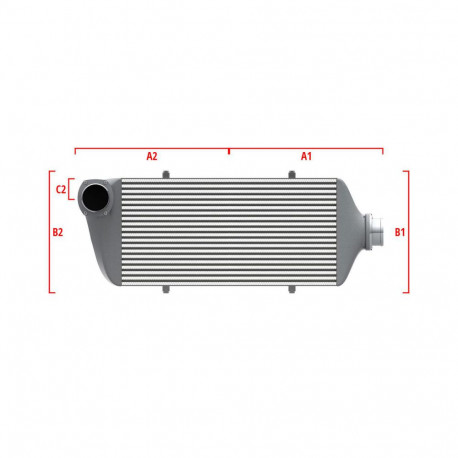 Personalizate Intercooler personalizat Wagner Performance 600mm x 205mm x 80mm | race-shop.ro