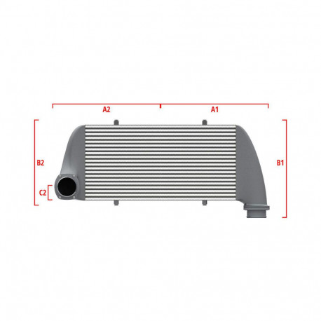 Personalizate Intercooler personalizat Wagner Competition 650mm x 400mm x 100mm | race-shop.ro