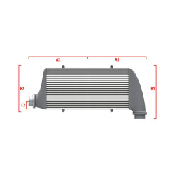 Intercooler personalizat Wagner Performance 700mm x 205mm x 80mm