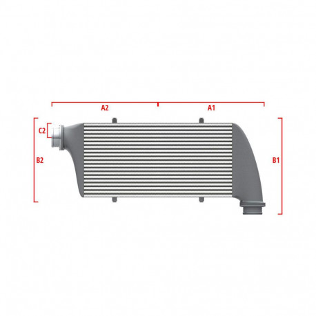 Personalizate Intercooler personalizat Wagner Competition 700mm x 205mm x 80mm | race-shop.ro