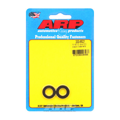 Șuruburi durabile ARP ARP 7/16" ID 3/4" OD .120"TH șaibe negre (2buc) | race-shop.ro