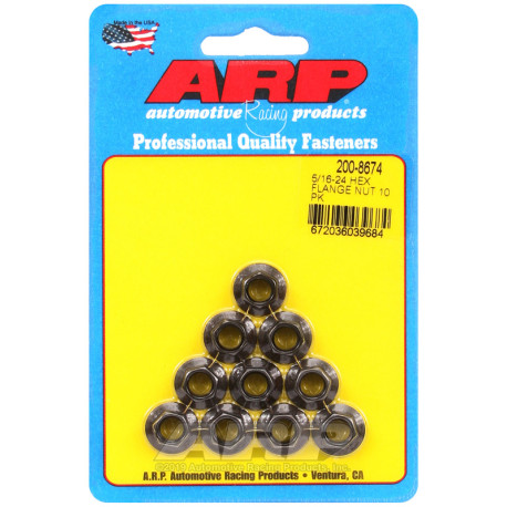 Șuruburi durabile ARP ARP piulițe (cap hexagonal, cu flanșă, Pack), 5/16-24, 10 buc. | race-shop.ro