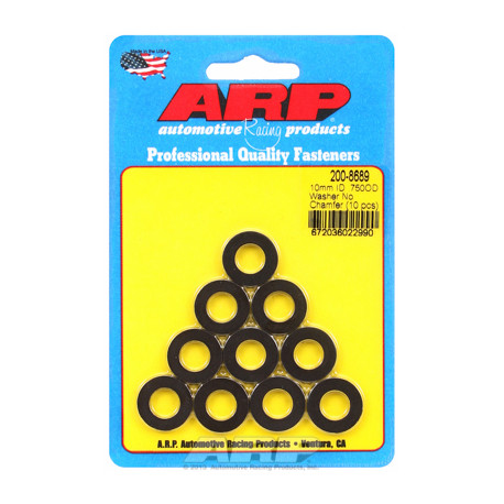 Șuruburi durabile ARP M10 ID 3/4"OD .120" TH Chamfer șaibe negre" (10buc) | race-shop.ro
