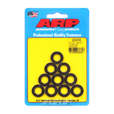 Șuruburi durabile ARP ARP Chamfer șaibe M10 ID 0.750 OD negru | race-shop.ro