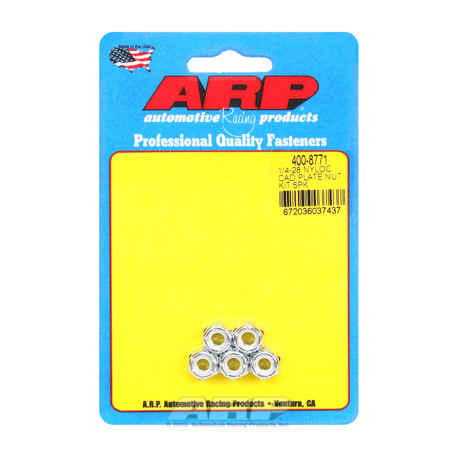 Șuruburi durabile ARP "1/4""-28 nyloc cad set piulițe plăcuțe " (5buc) | race-shop.ro