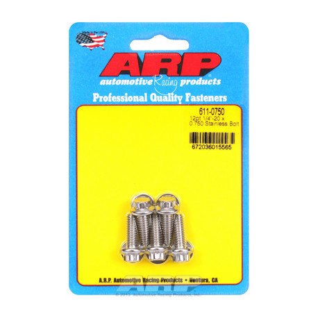 Șuruburi durabile ARP "1/4""-20 x 0.750 12pt SS șuruburi" (5buc) | race-shop.ro
