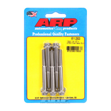 Șuruburi durabile ARP "1/4""-20 x 2.500 12pt SS șuruburi" (5buc) | race-shop.ro
