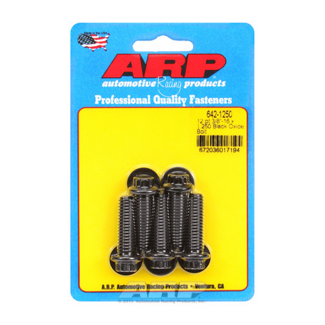 Șuruburi durabile ARP "3/8""-16 x 1.250 12pt șuruburi oxid negru" (5buc) | race-shop.ro