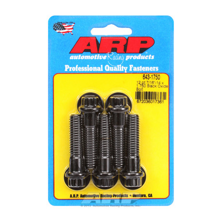 Șuruburi durabile ARP "7/16""-14 x 1.750 12pt șuruburi oxid negru" (5buc) | race-shop.ro