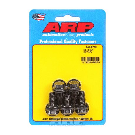 Șuruburi durabile ARP "3/8""-16 x 0.750 12pt 7/16 șuruburi oxid negru" (5buc) | race-shop.ro