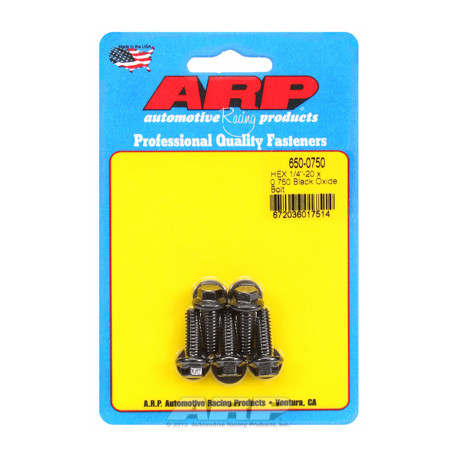 Șuruburi durabile ARP "1/4""-20 x 0.750 hex șuruburi oxid negru" (5buc) | race-shop.ro