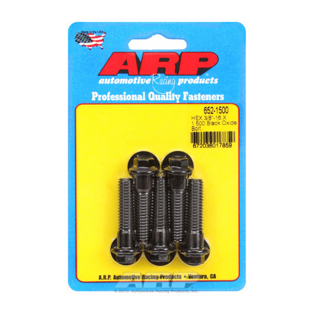 Șuruburi durabile ARP "3/8""-16 X 1.500 hex șuruburi oxid negru" (5buc) | race-shop.ro