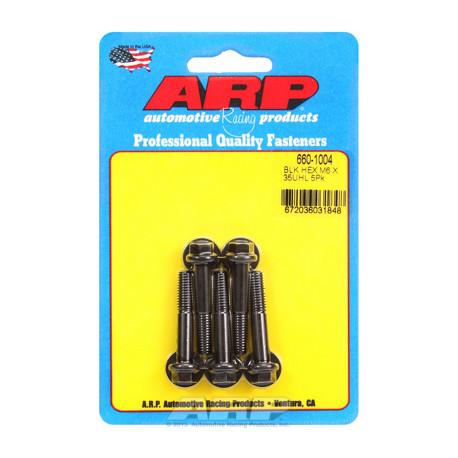 Șuruburi durabile ARP M6 x 1.00 x 35 hex șuruburi oxid negru (5buc) | race-shop.ro