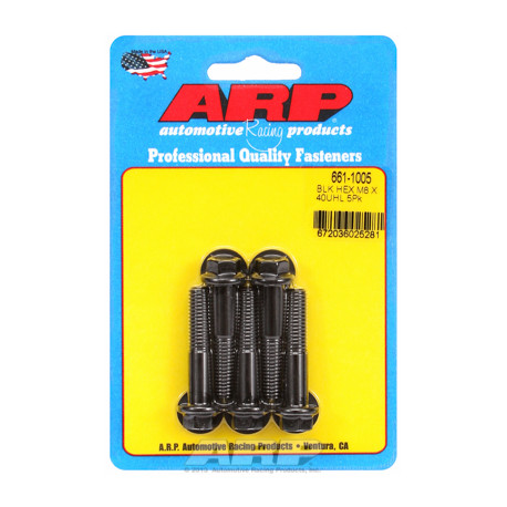Șuruburi durabile ARP ARP M8 x 1.25 x 40 hex șuruburi oxid negru (5buc) | race-shop.ro