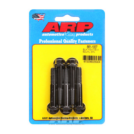 Șuruburi durabile ARP M8 x 1.25 x 50 hex șuruburi oxid negru (5buc) | race-shop.ro